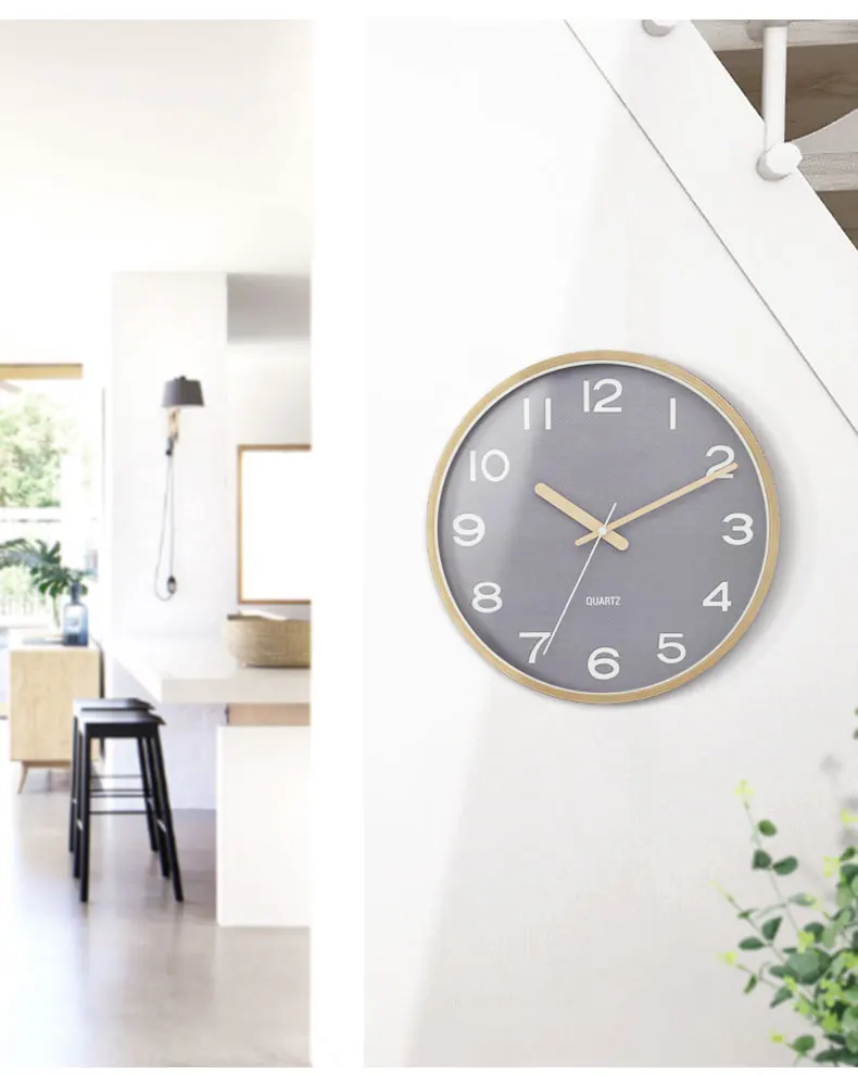 China Manufacture 12 Inch Weave Pattern Wooden Style Wall Clock Chinese