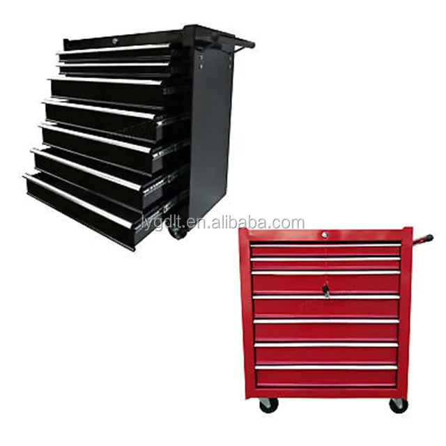 Mobile Metal Tool Chest On Wheels Garage Organizer Drawers Storage