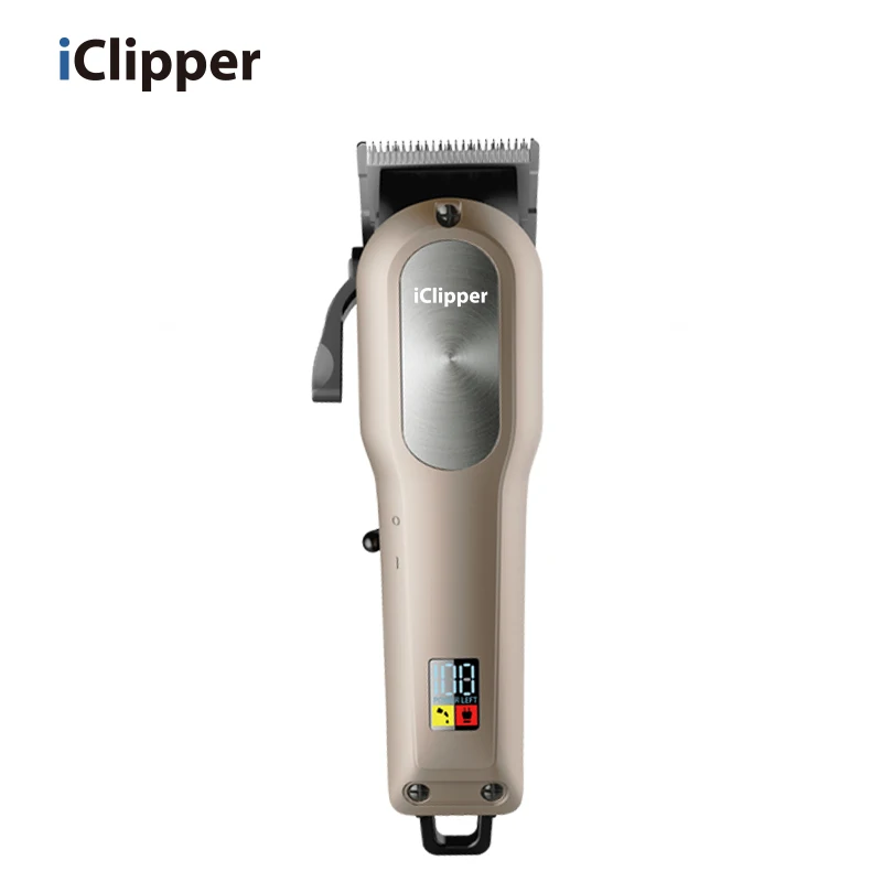 

iClipper-Y3 cordless professional salon private label beard hair trimmer electric hair clipper, Golden/blue/red