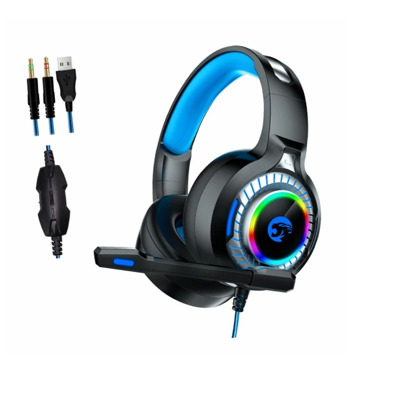 

Wired Gaming Headset, Honcam 7.1 Stereo Surround Sound Earphone Game c Laptop Gamer