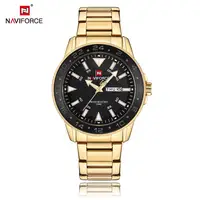 

discount Men Wrist Watches Business Date Week Luminous Dial Naviforce Brand Quartz Waterproof Fashion Stainless Steel Hand Watch