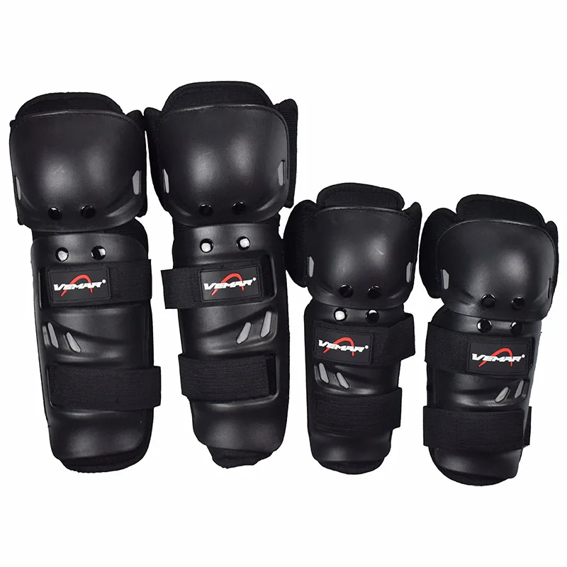 

4Pcs Motorcycle Motocross Kit of Elbow & Knee Pads Shin Guards Motto Protective Gear for Motorcycle Bikers Motocross Racing, Black