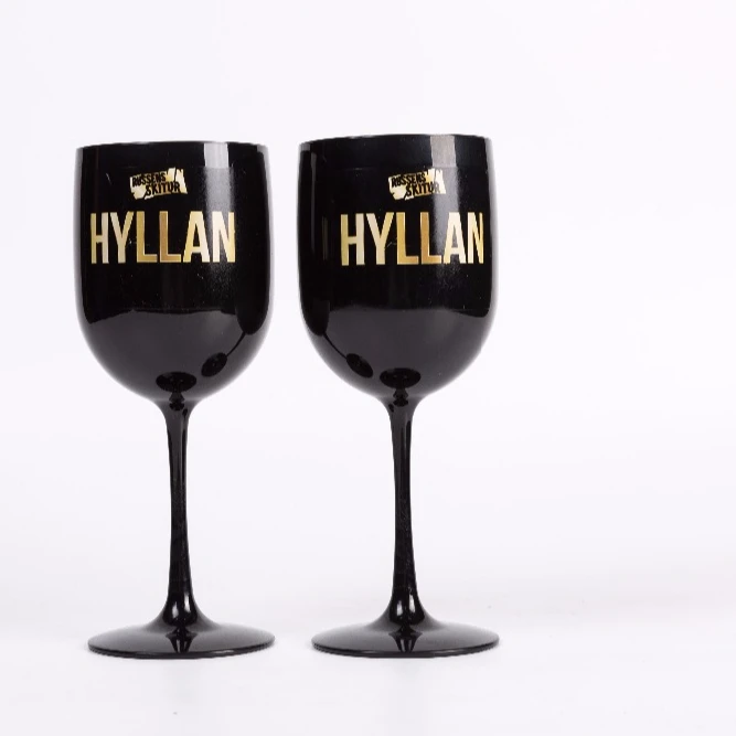 

China Factory Champagne Wine Glasses Plastic Black Champagne Glass For Wedding, Customized