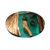 Very beautiful epoxy resin coffee table green crystal river table