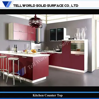 Solid Surface Kitchen Counter Top Kitchen Bar Counter For Modern