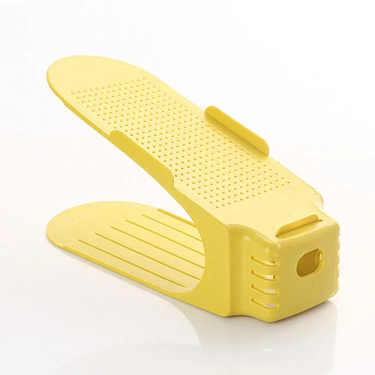 Fashion Design Adjustable Plastic Shoe Stacker Double Layer Plastic