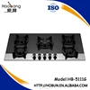 2017 new design Tempered glass built-in 5 burner gas range for home use