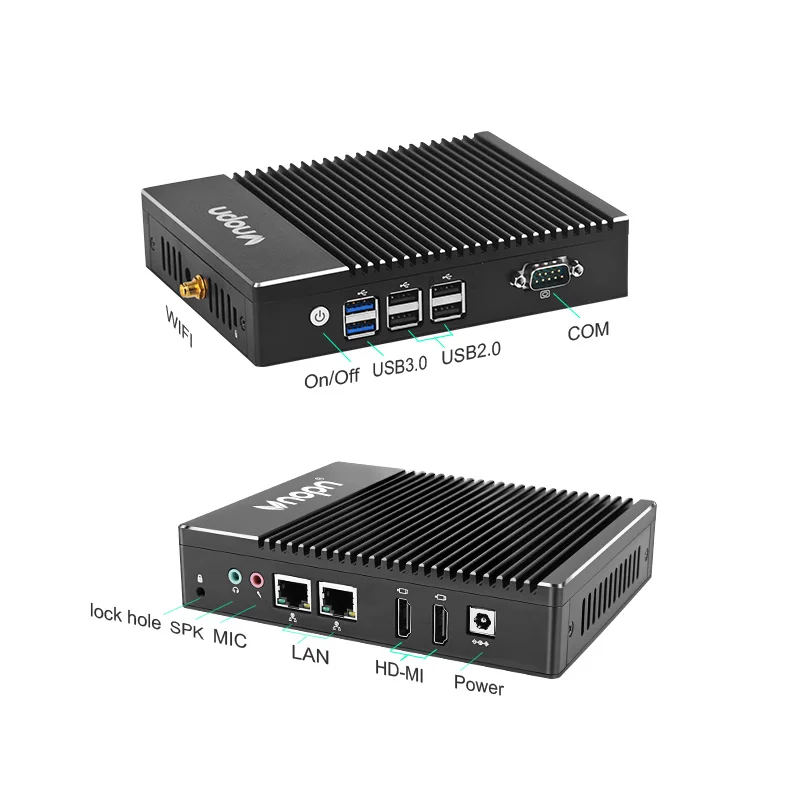 

Cheap Barebone 2 LAN Linux Server Intel J3160 Fanless Mini PC