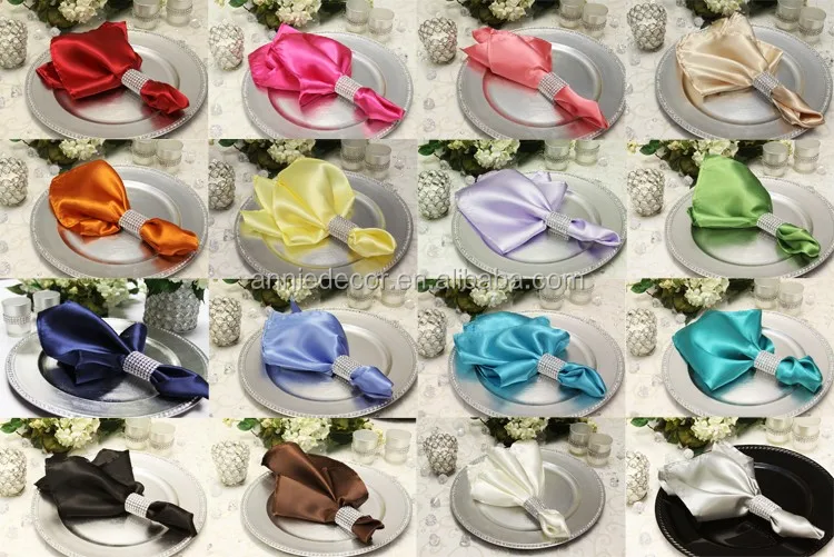 Hot Sale Polyester Fabric Colors Cloth Napkins for Hotel Table Decorations Linen Wedding Napkin for Restaurant