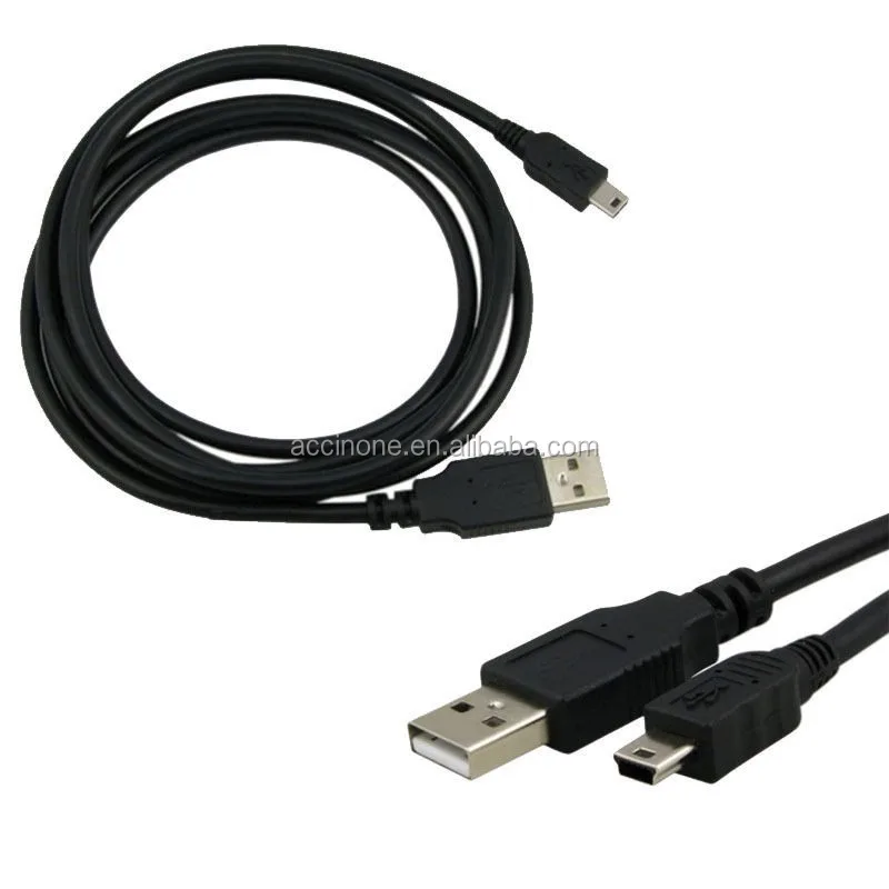 Free Shipping 5pin 1m Gamepad Mini Usb Power Charger Charge Cord For Playstation 3 Ps3 Wireless