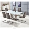Luxury tempered glass top expandable dining tables