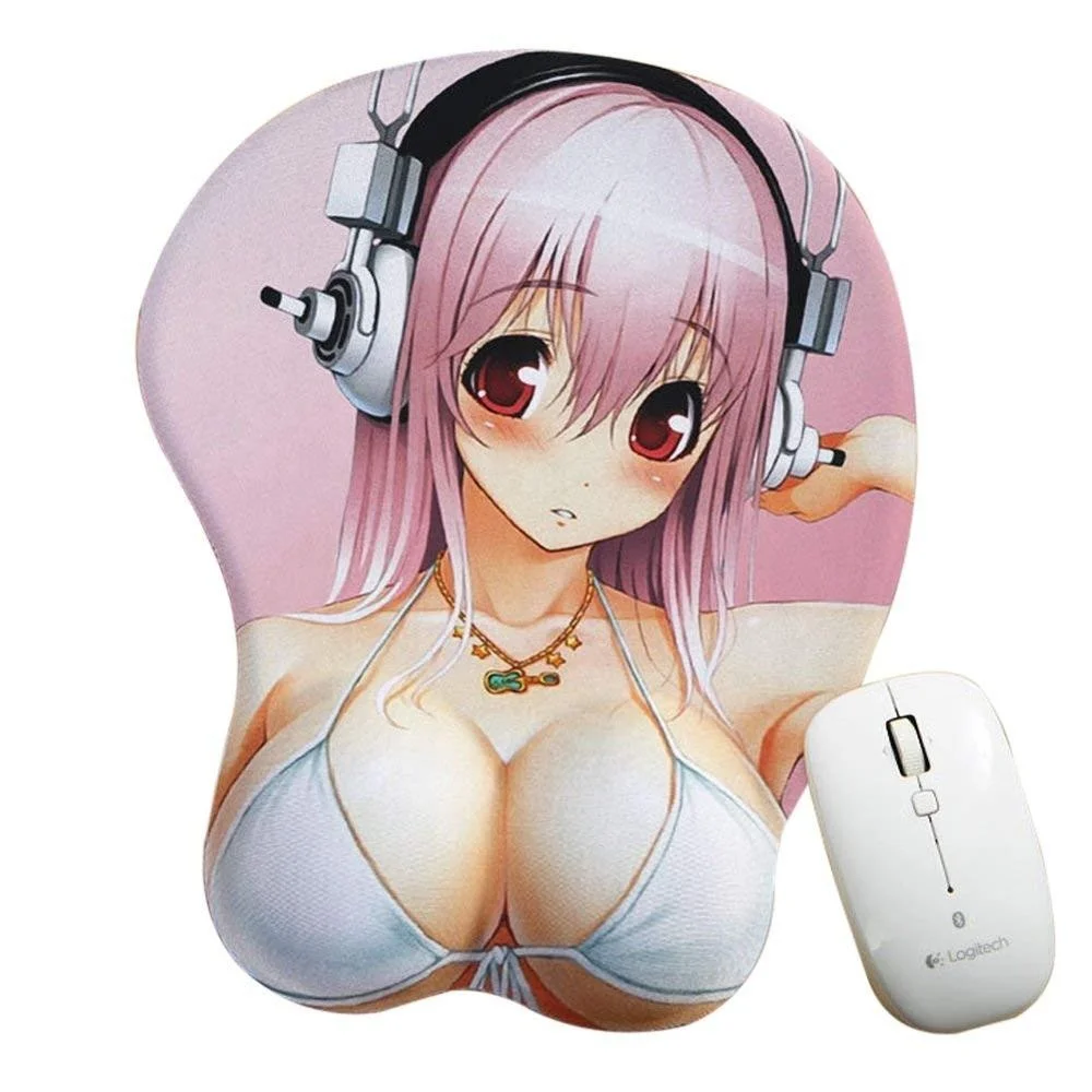 Sublimation Silicone Gel Custom 3d Anime Mouse Padanime Gaming Breast Rubber Mouse Pad Computer 