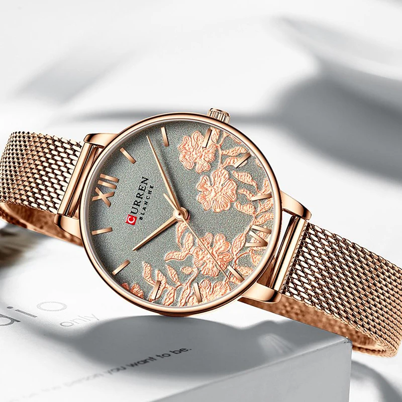 

CURREN Women Watches Unique Design Dial Quartz Clock Fashion Women Dress Wristwatch Montre femme Stylish Quartz Ladies Watch