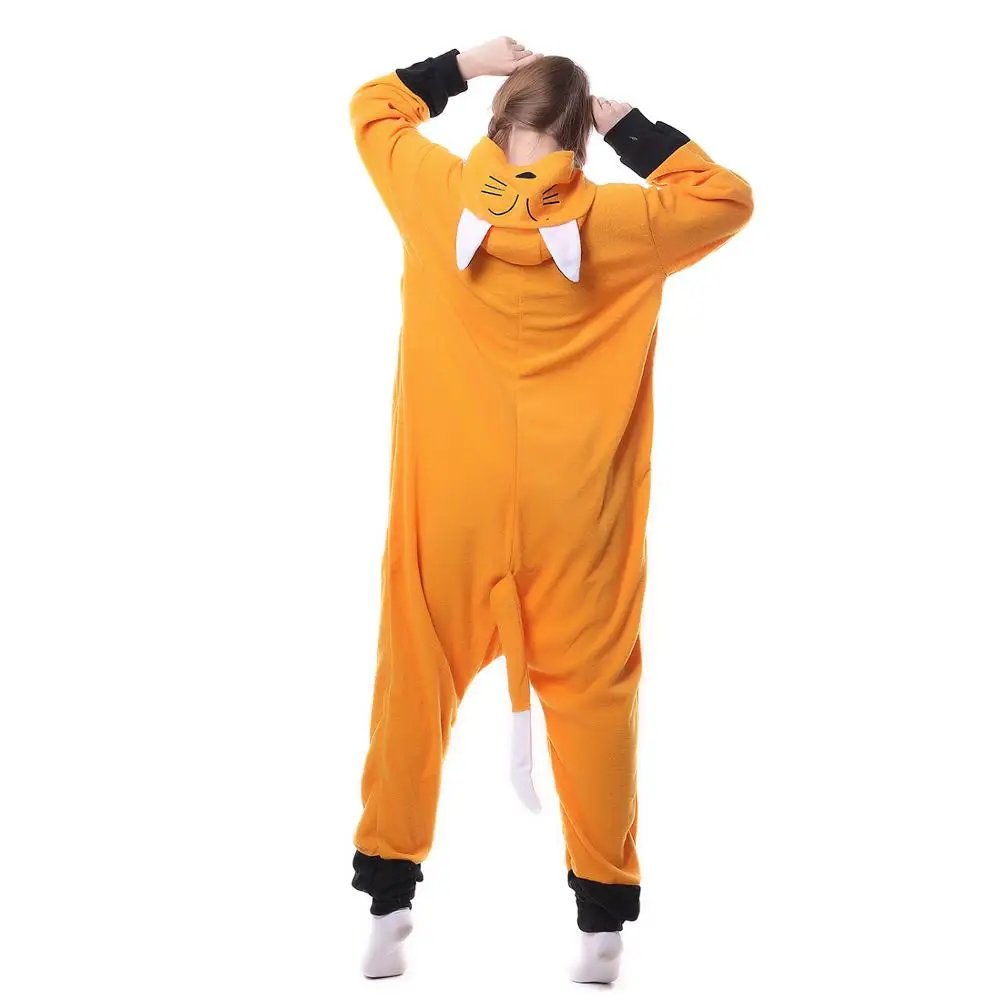 

Orange Fox Pajamas Polar Fleece Fabric Costume dress