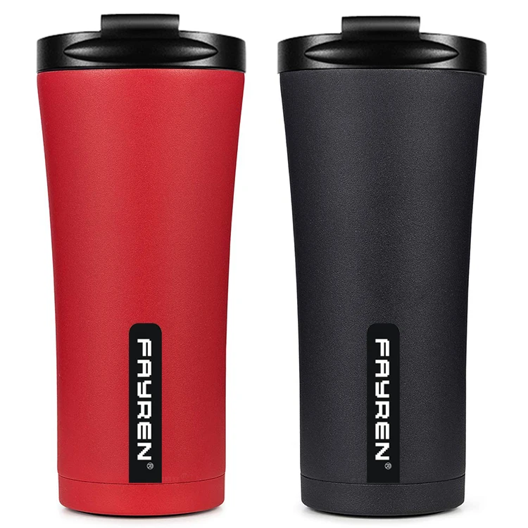 

Double Walled 18/8 stainless steel Vacuum Insulated travel black matte coffee mugs keeping drinks in warmer, Powder coating