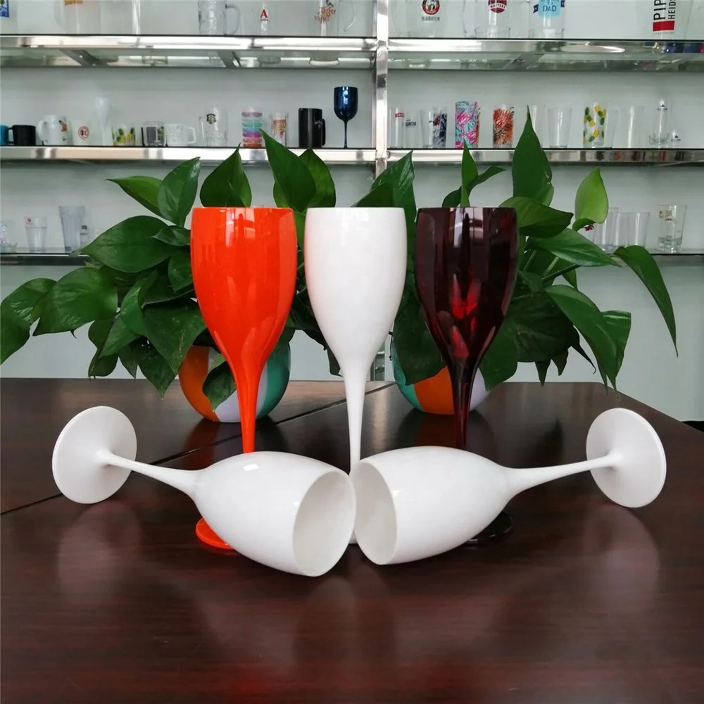 

2019 Different Types 10oz Reusable Acrylic wine glasses goblet, Customized color
