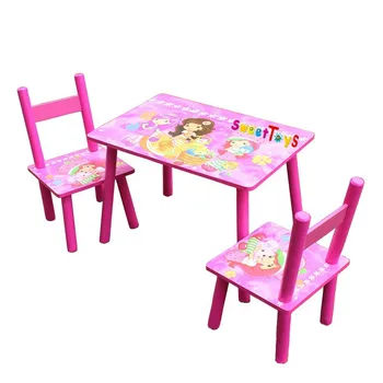 Wooden Cute Cartoon Children S Tables And Chairs Set Buy Girls