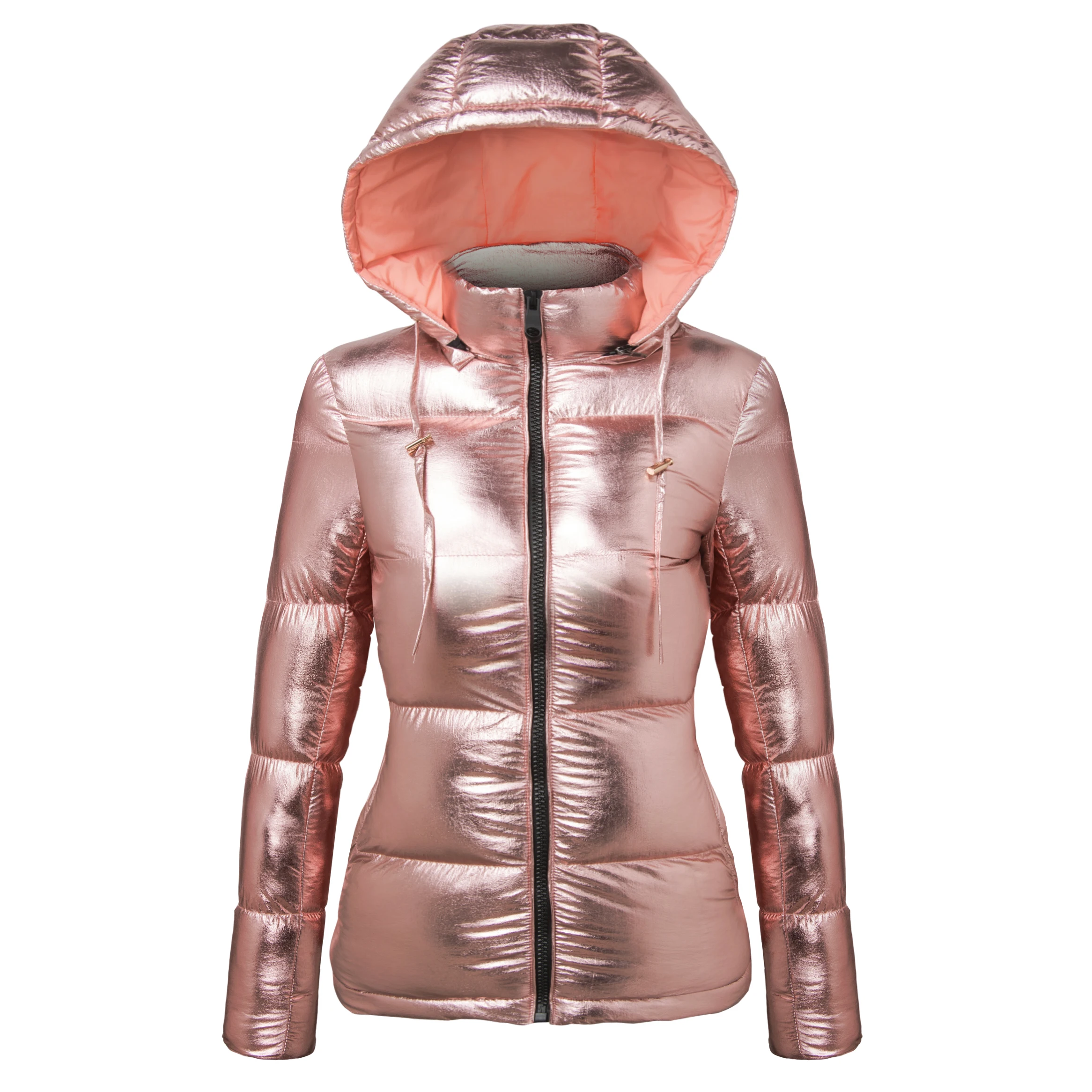 pink plus size winter coats