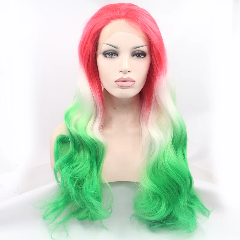 red and green wig