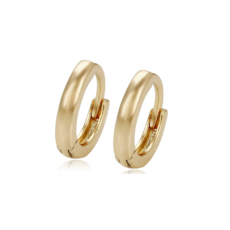 

95411 xuping new arrival gold earring designs pakistani, light weight simple hoop earring