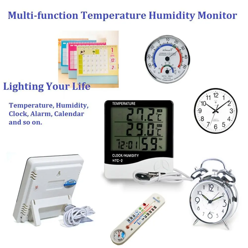 HTC-2 digital room thermometer hygrometer