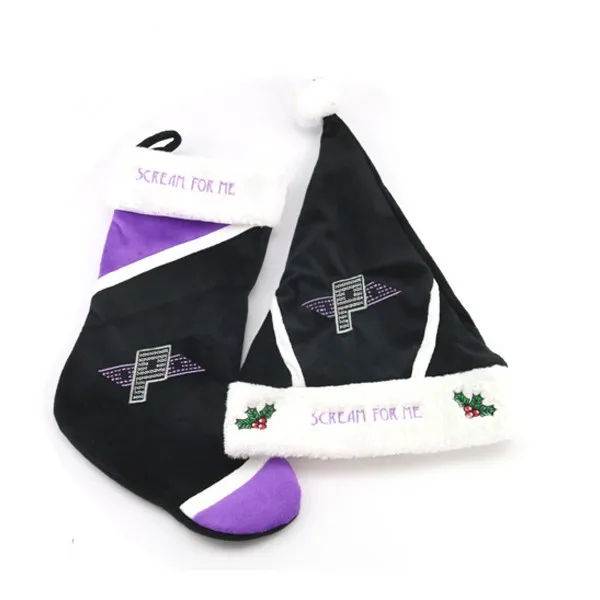 Wholesale custom christmas santa sock decoration