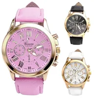 

Caving Temps women watches Luxury Brand Women Watch Leather Brand Roman Numerals Big Dial Hour Analog Quartz Wrist Watches