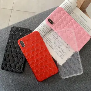 Crystal Drop Rubber Case for iPhone X Lovely Pattern Phone Cover