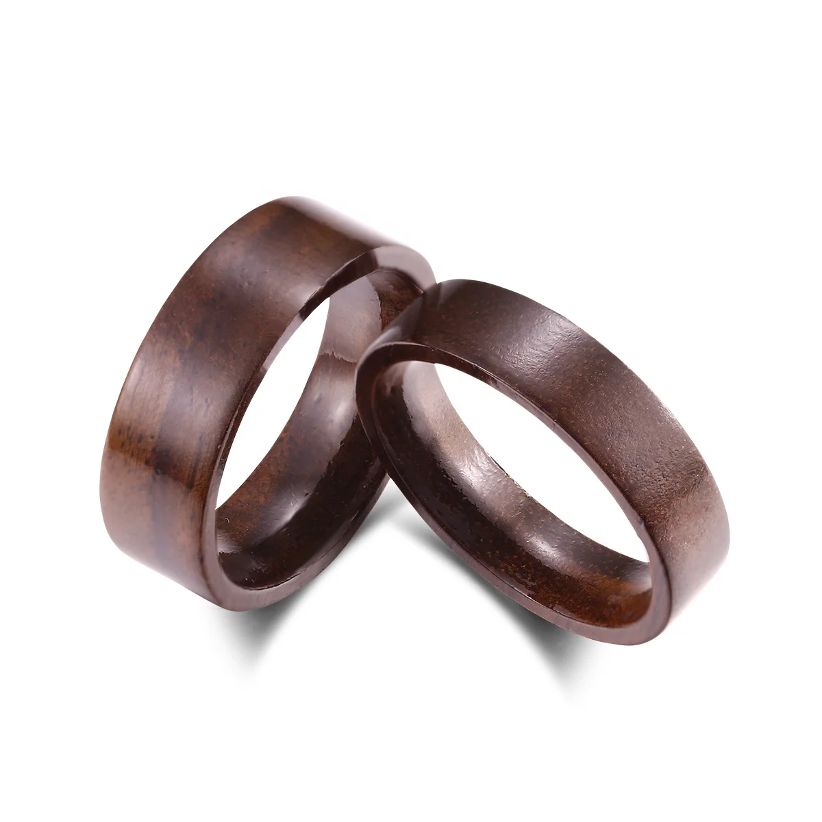 

OEM Best selling couple blank koa wood ring, Brown