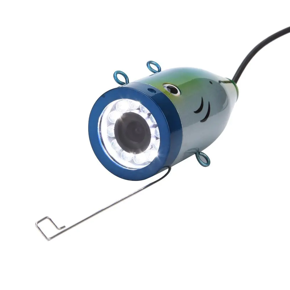 
15m Cable 7' Portable Fish Finder 1000TVL TFT Monitor Waterproof Underwater Fishing Video Camera With 12Pcs White LED Lights 