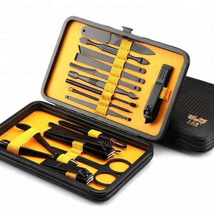 ICEQUEEN Three Color 16 in 1 Professional Stainless Steel Manicure Pedicure Set