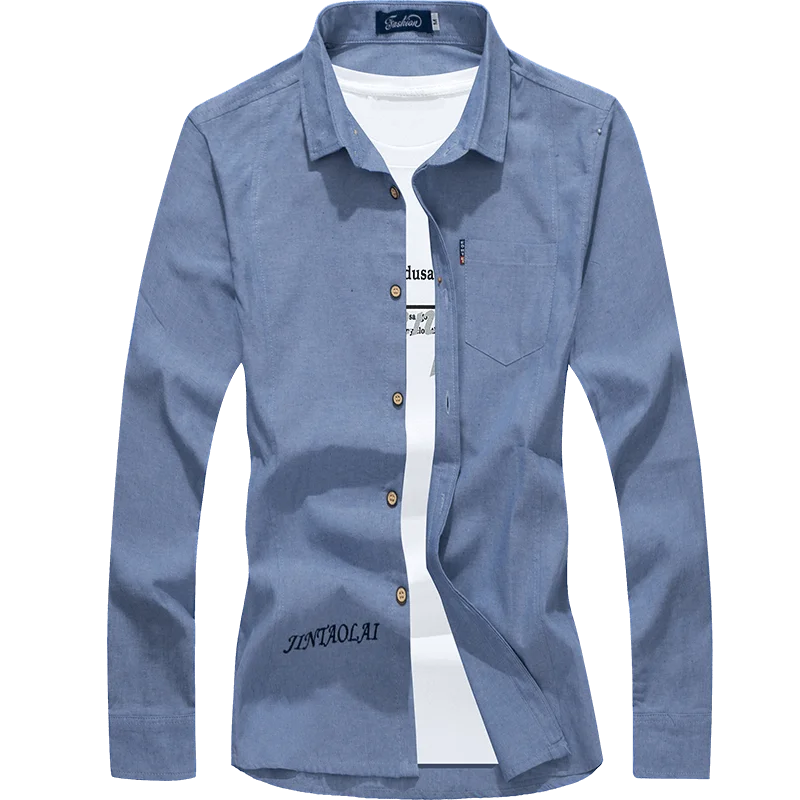 

Wholesale Spring Men's Shirts Long Sleeve Pure Color Men's Leisure Style Korean Shirts, Buie dark gray brown