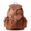Antique Laptop Custom Leather Backpack Vintage Genuine Leather Backpack 8891
