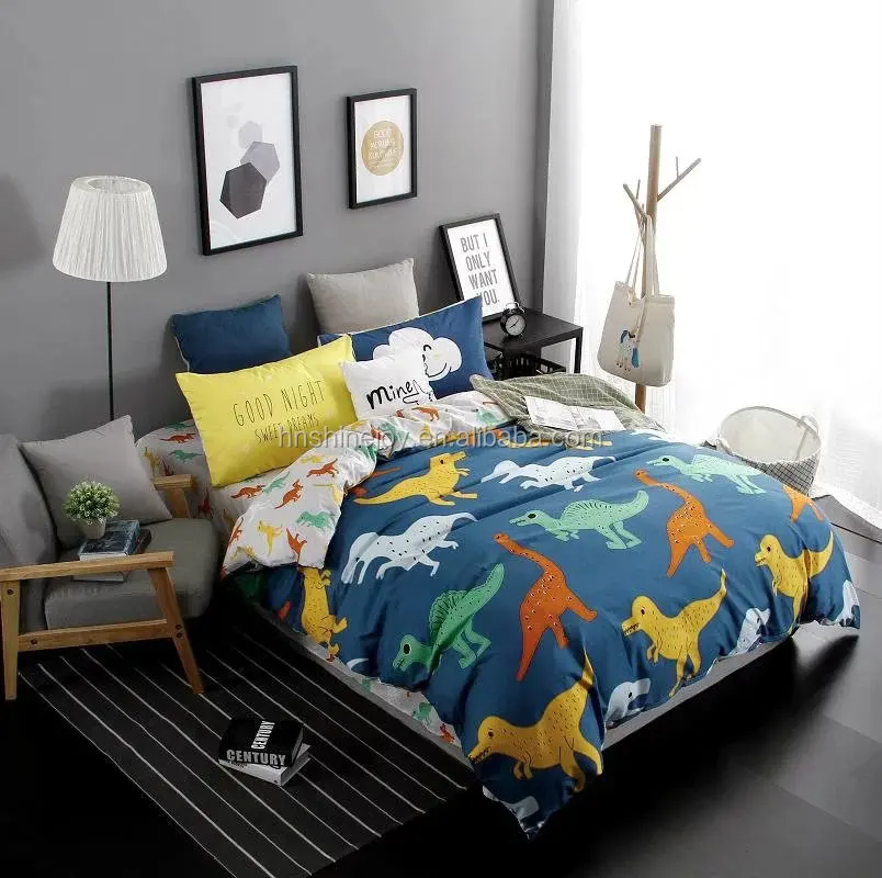 Premuim New Design Dinosaur Bed Linen Adult Dragon Bedding Set