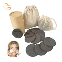 

Hot Sale 3Layers 3.15" Soft Facial Wipes Bamboo Charcoal Reusable Make up Remover Pads