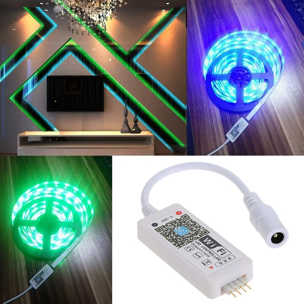 Hot sale Mini WiFi LED Smart Controller for RGB LED Strip Light Suitable for Android and IOS System Mobile Phone APP