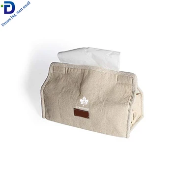 T0520 Linen Fabric Tissue Box Desk Tissue Cover Holder Buy