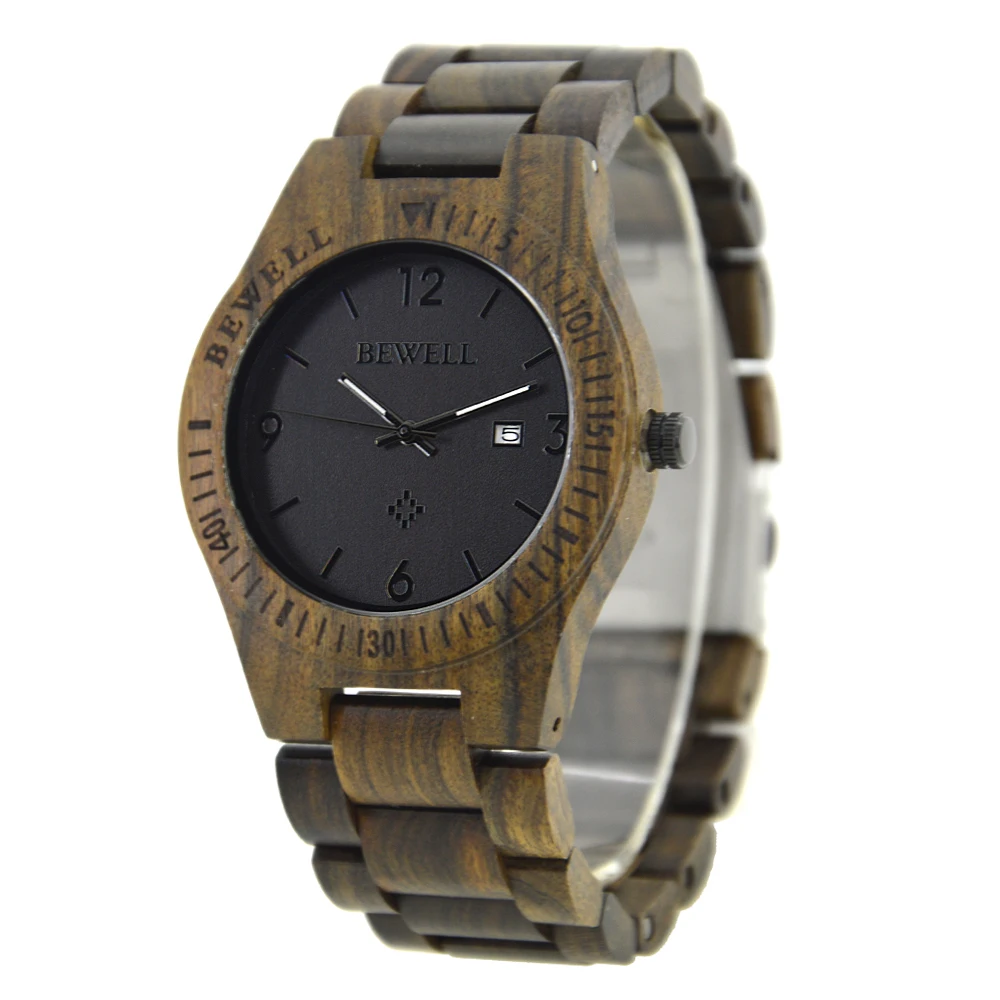 

Latest Design Hot Sale Handmade Wood Wristwatch OEM Logo Custom Men's Wooden Watches