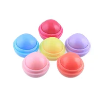 

Private Label Custom Logo Cute Fruit Strawberry Blueberry flavor Ball Shape Lip Balm