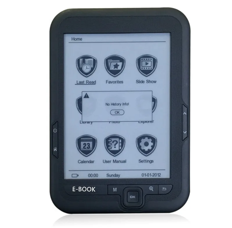 

ebook reader 6inch with 8GB build in 1024*768 300dpi HD e-ink screen 2500mAh 7500 pages with pu leather shell music horn Linux