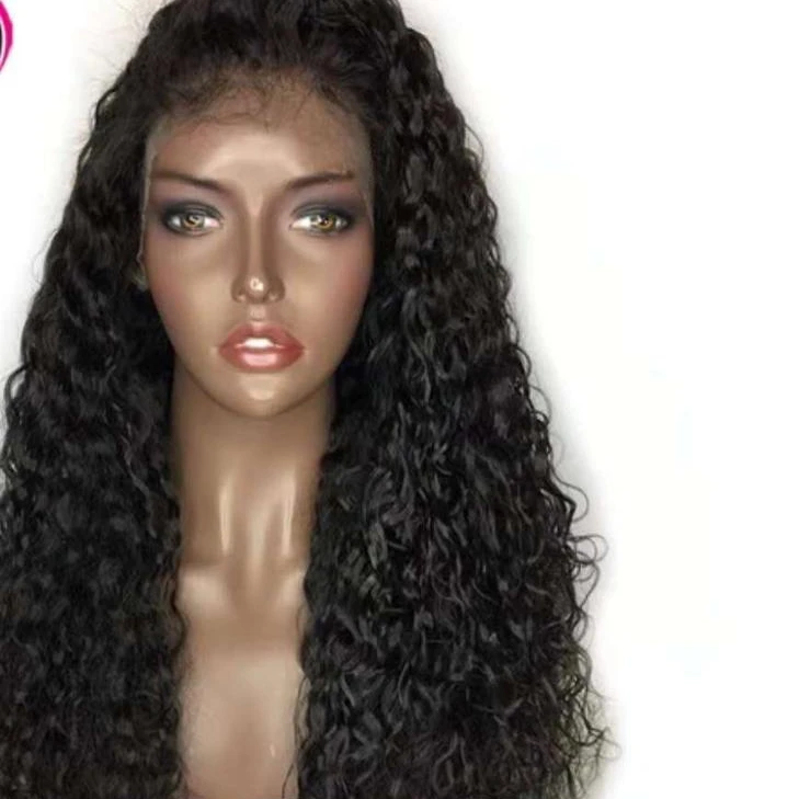 

150% density Transparent Curly glueless full lace wig 10A grade,water wave pre plucked Lace wig,brazilian virgin hair wig remy