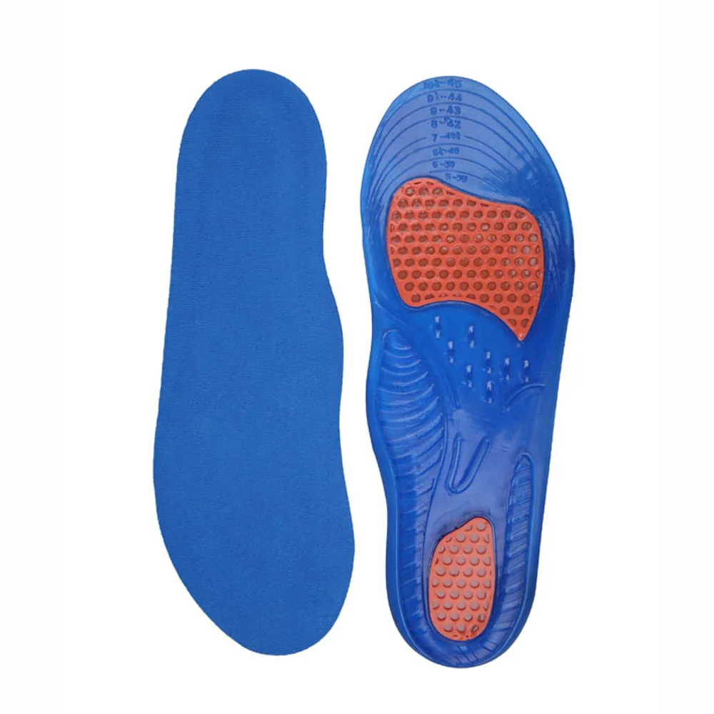 

Custom anti slip arch support lady gel foot insole high heel insole, Blue,orange
