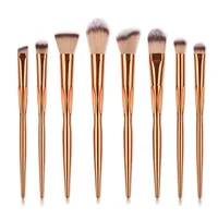 

customized design marble 8 pieces makeup brush with cylinder