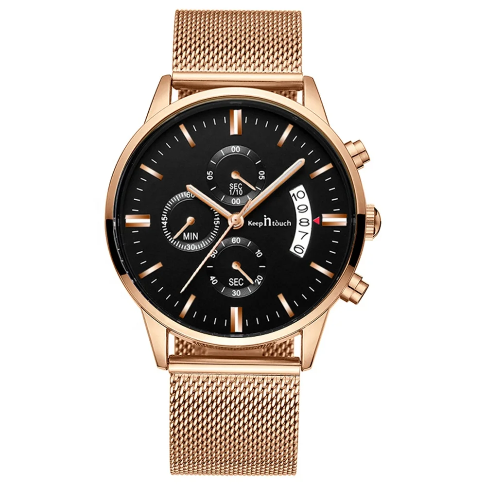 

2020 luxury mens quartz watches chronograph custom logo fashion watches