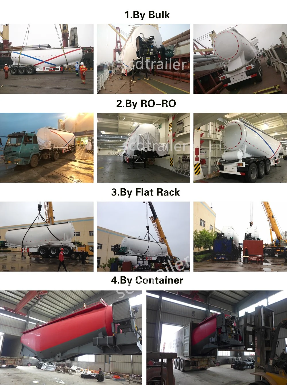  2 axis 3 axles 12 wheels 45cbm dry powder bulk cement trailer