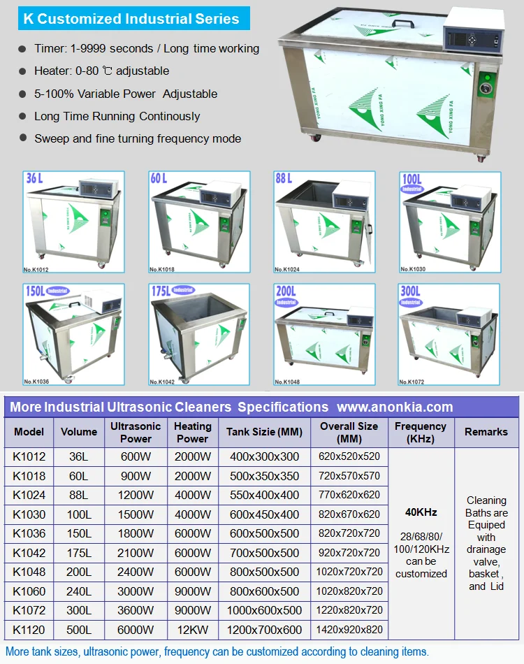 
240L Large Ultra Sonic Cleaner Industrial Ultrasonic Cleaning Bath 