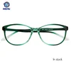 2018 New Two Color Transparent Purple Green Myopia Prescription Glasses Reading Optical Eye Glasses Frame for Dropshipping