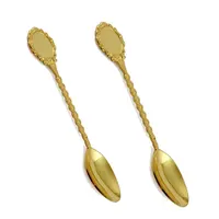 

Custom Metal Long Handle Coffee Table Spoon Baby Mini Stainless Steel Gold Souvenir Spoon