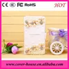 Bling Bling Rhinestone Pearl 3D Flower leather wallet case for Samsung Galaxy Note 3