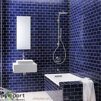2 X6 Bathroom Royal Blue Subway Strip Porcelain Wall Tiles